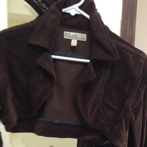 Vintage Suede Brown Crop jacket
